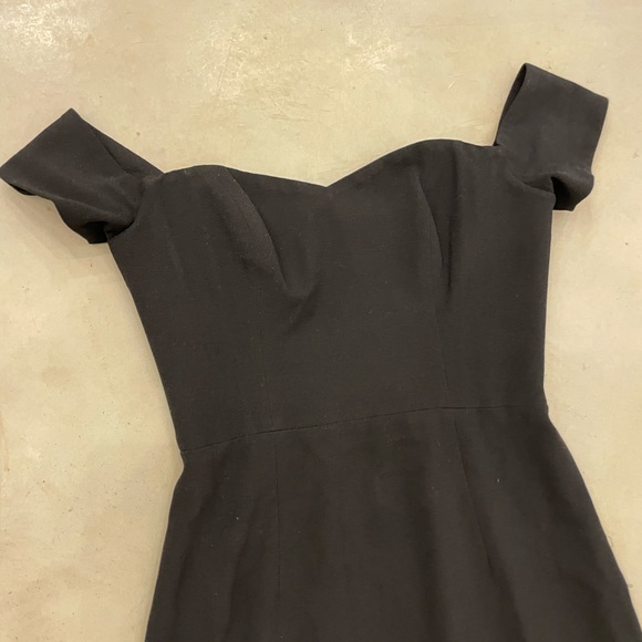 Dress The Population Bailey Off The Shoulder Dress Womens Small Black Boning - Picture 7 of 16